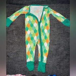 Little Sleepies Dragon Scales Zippy NB EUC